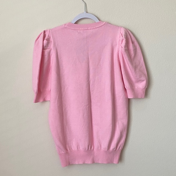 Vine & Love Pink Puff Sleeve Sweater - Picture 3 of 7